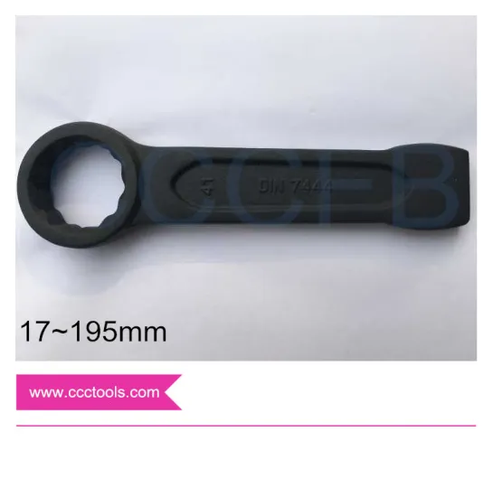 17MM Striking Box Wrench DIN7444 Hammer Striking Ring Slogging Spanner HandWare Power Tools Carbon Steel 45# 40Cr