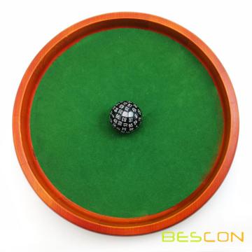 Conical Bottom 12inch Heavy Duty Wooden Dice Tray by BESCON Super Rolling Device to Stop Polyhedral Dice Optional Velvet Sticker