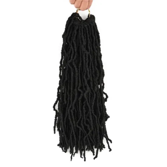 MYZYR 18inch  meche senegalese afro kinki curly hair extensions fauxlocs jumbo Nu Locs Crochet twist Braids