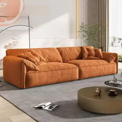 Mouton Italian Divano Elephant Ears Pink Baxter Casablanca Leather Sofa