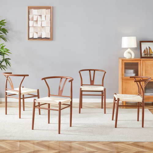 Contemporary Dining Chair with Woven Rope