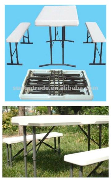 outdoor foldable table and bench