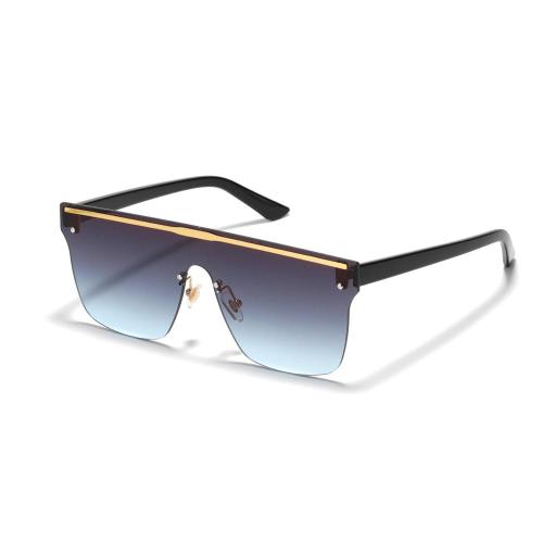 Rimless square sunglasses one piece large frame personality sunglasses