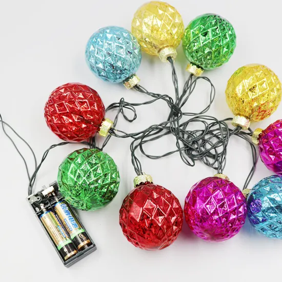 2020 holiday led decoration multicolour glass ball string light led battery globe bulb for party wedding
