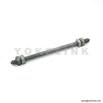 5/8" Double Arming Bolt HDG IEEE C135.1 & CSA C83 SEC Compliant Poleline Fastener