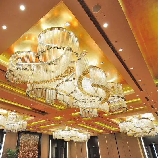 Custom Gold Restaurant Hotel Wedding Crystal Ceiling Lamp Pendant Light Chandelier