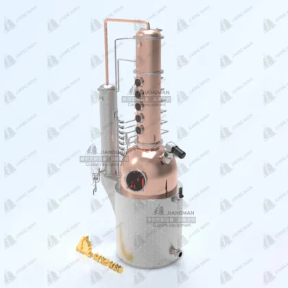 Copper Column Home Alcohol Distiller for Bourbon Whiskey - 100L Capacity