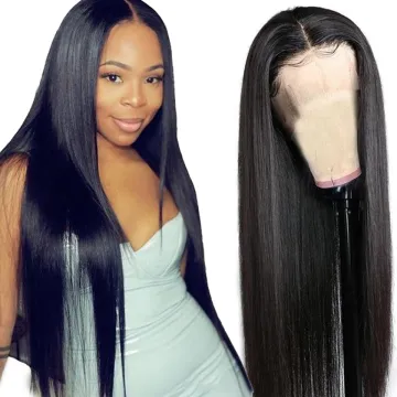 Wholesale Indian Hair Transparent Lace Wig Long Glueless Shy Double Drawn Virgin Hair Straight Swiss Lace Hd Lace Frontal Wig