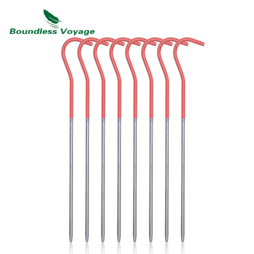 Titanium Alloy Tent Pegs with Hook for Outdoor Camping Tents