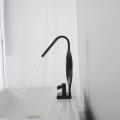 Unique single hole hot and cold basin faucet