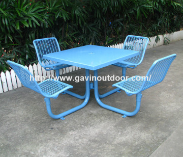 Wholesale picnic table metal picnic table chair set