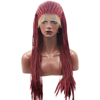 Factory Wholesale Synthetic African Braided Frontal Lace Wigs