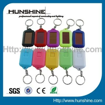 3 led promotional keychain solar light