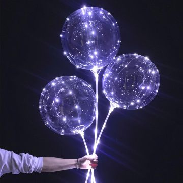 Hurtownia fabryczna: LED Bobo Balloons, Materiał TPU, przezroczyste balony bąbelkowe - Perfect Valentines Day Prezenty