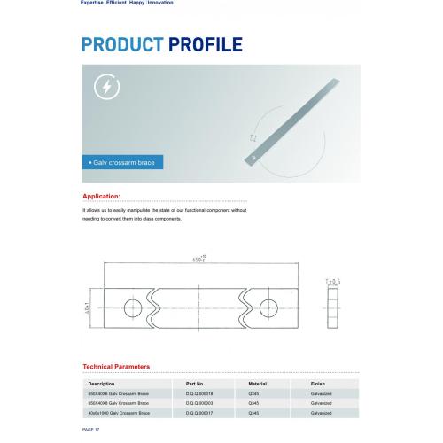 1000x40x6 Galv Crossarm -Klammer