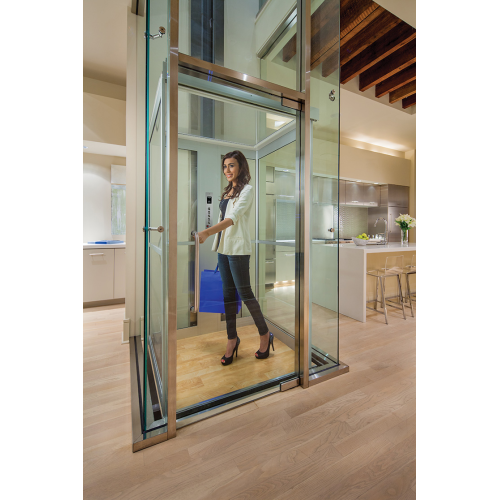 Lift For Home WIth Glass Wall