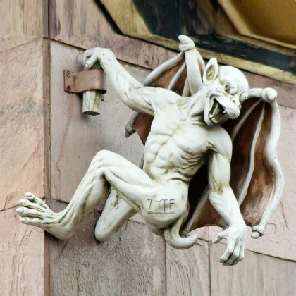 Custom metal outdoor decoration bronze devil statue sculpture