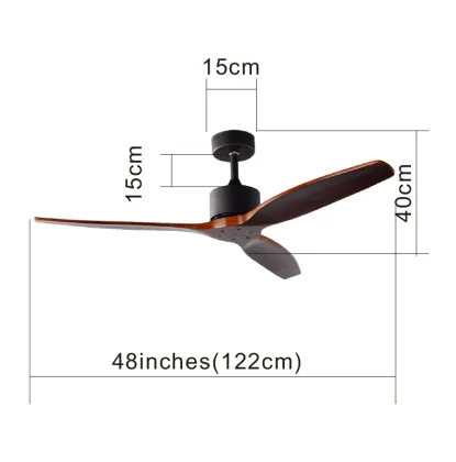 Wei Hong Professional Manufacturer 52 Inch Lightweight Wooden Blade Ceiling Fan
