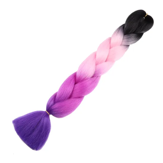 Wholesale100g 24Inch Fold Hot Selling Jumbo Ombre Braiding Hair Wholesale African Crochet Braidsh Synthetic Hair Extensions