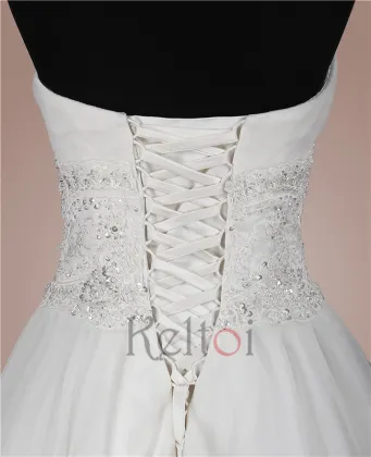 floor length beijing boob tube top design wedding dress