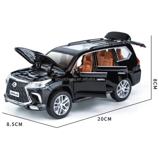 Wholesale Diecast Model Car: 1:24 Scale LX570 Sound & Light Pull Back 6-Door Simulation Toy