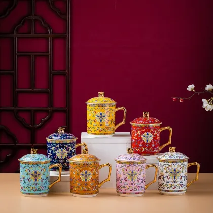 Jingdezhen First-Class Fair Porcelain Twig Office Cup - Emperor's Noble Cup for Coffee Wholesale Export