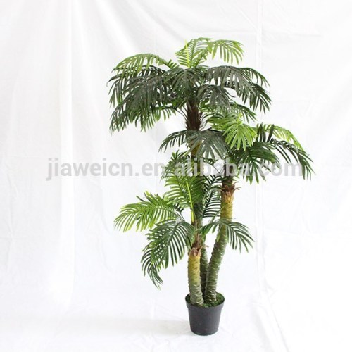 Indoor Wholesale Artificial Palm Trees Plastic Trunk Decoration, High