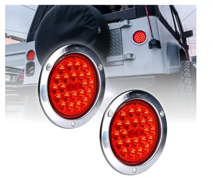 4 Inch Round LED Trailer Tail Lights - DOT Certified Stop Brake Lights