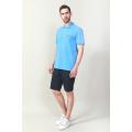 MEN'S KNIT BLUE COLOR PLAIN DYED POLO