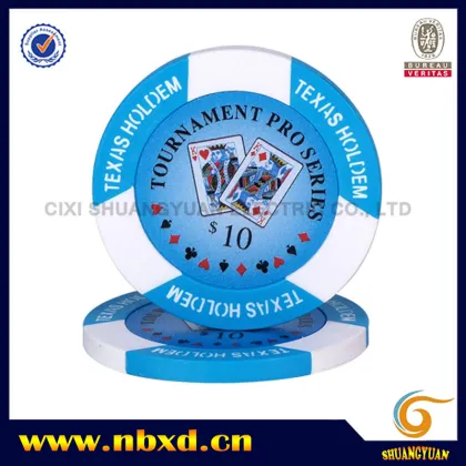 11.5g Texas Hold'em Tournament Poker Chips with Custom Stickers