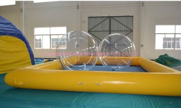 Blue Color Or Custom 0.9mm Pvc Inflatable Swimming Pools / 6m X 8m X 0.6 M