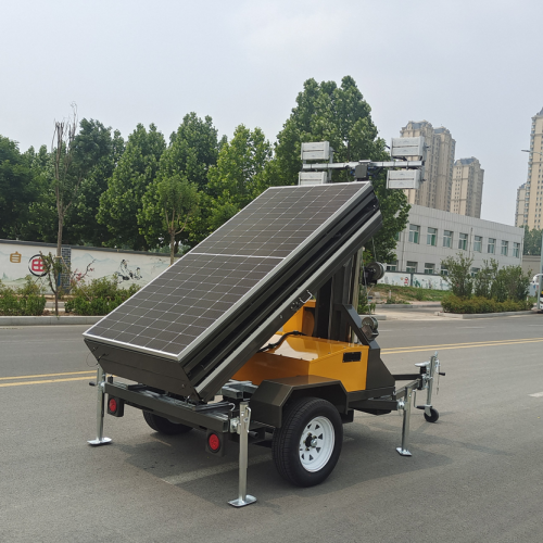 Solar Light Tower 9 meters trailer tower light led Supplier