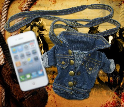 Denim clothing case For iPhone 4/ Galaxy