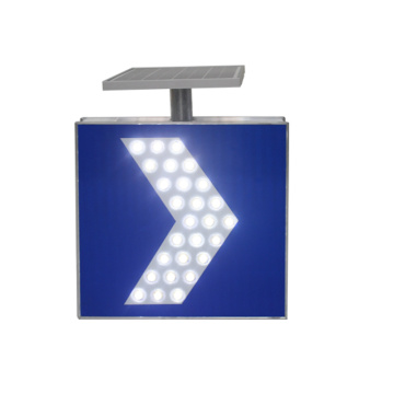 white flashing synchronized solar led sign board