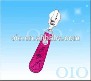 OIO Personalized leather zipper slider unique design in china with -power puller