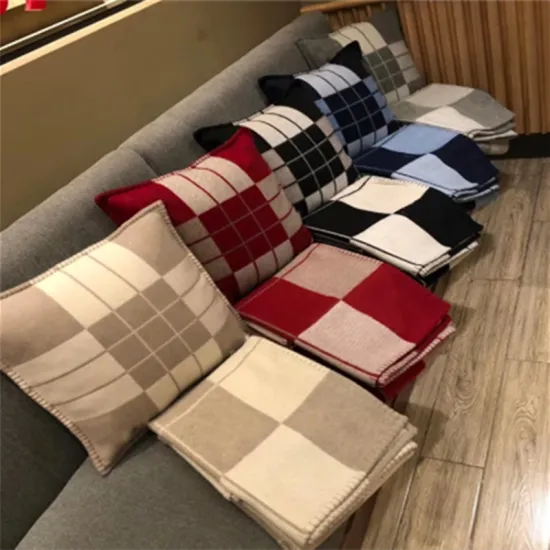 Alphabet Blanket Shawl Portable Warm Plaid Sofa Bed Fleece Knitting For Girlfriend Mother Gifts