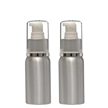 Skin care plastic lotion pump aluminum bottle container