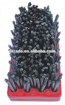 Machine tool, brush for stone machine, steel wire fickert brush
