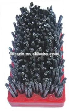 Machine tool, brush for stone machine, steel wire fickert brush