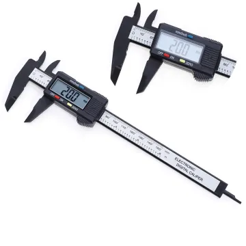 150mm 6inch LCD Digital Ruler Electronic Carbon Fiber Vernier Calipers Gauge Micrometer Measuring Tool Instrument Hand Tools