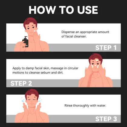 Custom Logo Niacinamide Whitening Facial Cleanser for Men