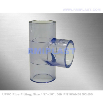 Clear PVC uguale tee sch80