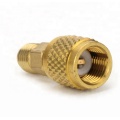 1/4 "SAE PARA SA CHARGING HOSE Refrigeration Connector Access Valve R410 R134A R22 Brass Adapter