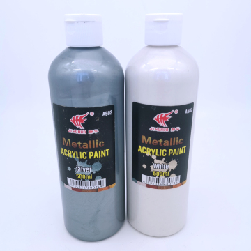 Professional Artists' Metallic Acrylic Paint in 500ml Bottles with Quality School Supplies Packing