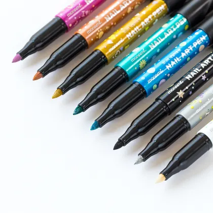8Color Monami Art Nail Marker Pen - Non-permanent Nail Paint Marker for Decorations and Gifts