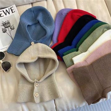 2023 Women's Winter Wool Fuzzy Balaclava Knitted Ski Mask