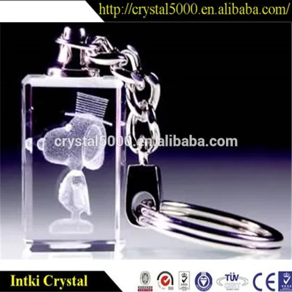 South korea style live animal dog crystal keychain