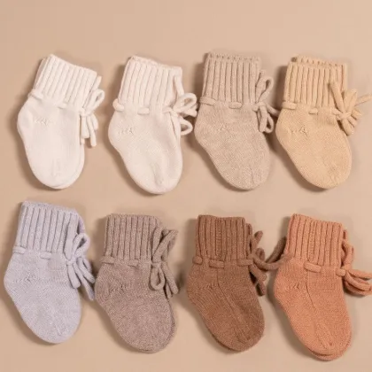 Cute Knitted Wool Socks for Newborns - Autumn Infant Booties