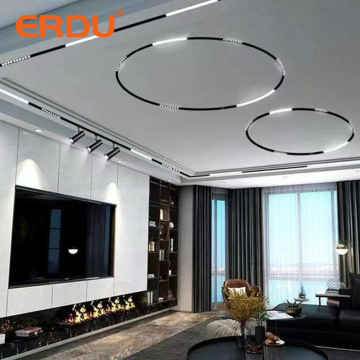 Black Smart LED Magnetyczne urządzenie oświetleniowe - okrągłe kształt aluminiowy oświetlenie wewnętrzne