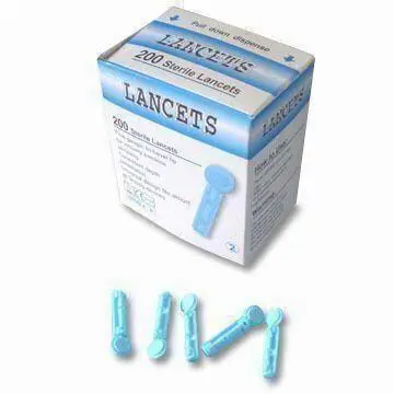 Blood Lancets, Made of Stainless Steel, Sterilized by Gamma Function
